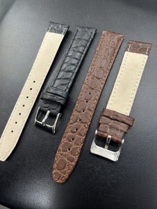 Correa de Reloj de Cuero de Becerro con Grano de Cocodrilo Repujado, Suave y de Primera Calidad, en Varios Colores, con Forro de Nubuck Suave, Disponible en Todas las Tallas - Product Image 6