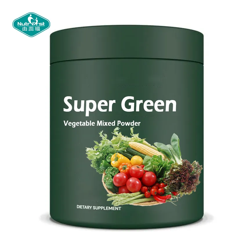 Misturado Vegetal Fibra Ingredientes Superfood Plantas Extrair Super Greens Blend Powder