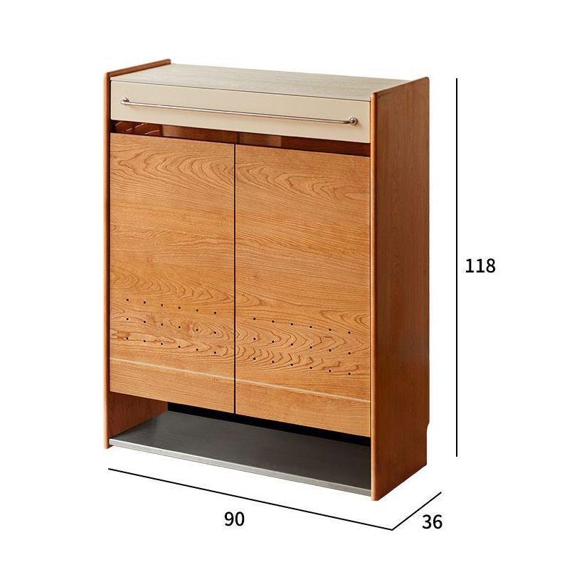 Meuble à chaussures léger à double porte (avec plateau de base)
