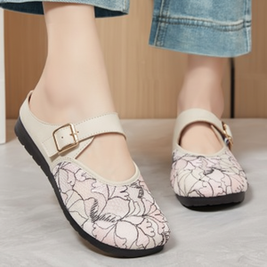 Scarpe da mamma estive Casual pantofole in giglio traspirante uno mezzo piede con fondo morbido per la casa pantofole con fondo spesso non duro sui piedi - Product Image 1