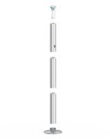 Diffuseur d'arôme de tour d'huile essentielle intelligente sans eau pour hôtel de luxe Diffuseur de parfum de grande tour cylindrique noir argenté