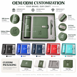 Coffret cadeau professionnel : thermos isotherme, carnet en cuir et stylo, cadeau d'affaires pour les collègues - Product Image 4