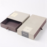Cajonera de cartón rígido para cosméticos, caja de regalo deslizante de papel con textura elegante personalizada para embalaje de joyería, 2mm