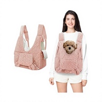 Sacs à dos transparents pliables et portables en polyester chaud pour chiens et chats, design carré réglable, tissu doux et respirant pour le voyage