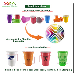Gobelets en plastique jetables personnalisables pour les salons professionnels Expositions Promotion commerciale pour les fêtes Publicité Verres imprimés <span class=keywords><strong>PS</strong></span> - Product Image 5