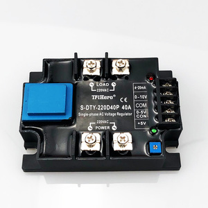 ตัวควบคุมกำลังไฟแบบ SCR ไทริสเตอร์ 40A แบบเฟสเดียว <span class=keywords><strong>SSR</strong></span> แยกส่วนทั้งหมด โมดูลควบคุมแรงดันไฟฟ้ากระแสสลับ <span class=keywords><strong>0</strong></span>-<span class=keywords><strong>10v</strong></span> 4-20ma ตัวควบคุมกำลังไฟแบบ SCR - Product Image 1
