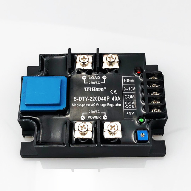 40A SCR Thyristor Power Controller Single Phase SSR All Isolated AC Voltage Regulating Module  0-10v 4-20ma Scr Power Regulator