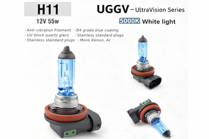 Bombilla Halógena H11 12V 55W de Vidrio de Cuarzo, Calidad OEM, Repuesto para Faros Delanteros de Automóviles, Larga Duración, Luz Blanca Cálida para Autos, SUV y Camionetas - Product Image 3