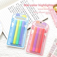 Surligneur Fluorescent Multicolore 8 Couleurs Star Color, Pointe Biseautée, Protection des Yeux, Emballage Boîte, Idéal pour Étudiants