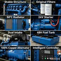 Generator Diesel Silent Anti-Korosi Tahan Air 1000kVA 1200KW 1500KW ATS 200A untuk Proyek Area Pesisir dengan Kelembapan Tinggi