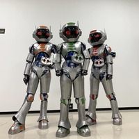 Costumes de robot LED pour femme, vente directe d'usine - Tenues de performance d'Halloween pour adultes - Vêtements de scène et de danse