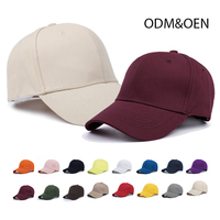 Casquette de baseball unisexe 6 panneaux 100 % coton couleur unie, design sportif de haute qualité, fermeture queue de cheval personnalisée, utilisation quatre saisons