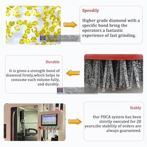 <span class=keywords><strong>Brosse</strong></span> de disque de polissage abrasif de matériel rotatif d'approvisionnement d'usine 100mm 5/8 "-11 brosses abrasives antiques de granit de carbure de silicium - Product Image 3