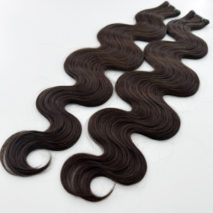 Extensiones de cabello SHE 100 Remi Genius Weft Extensiones de tejido de microcuentas invisibles sin costuras Texturas personalizadas Rizos ondulados - Product Image 4
