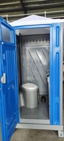 Toilettes portables temporaires pour le camping, faciles à nettoyer, avec siège en plastique HDPE, toilettes mobiles à chasse d'eau pour événements en plein air, chantier de construction