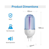 Bug Zapper Indoor Plug-in 2200V Hoge spanning elektrische schok muggendodende lamp