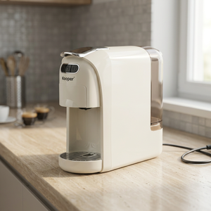 Macchina da Caffè Automatica Elettrica 3-in-1 Caffea Kooper, 20 Bar di Pressione, Compatibile con Capsule e Caffè Macinato, Scocca in Plastica Avorio, Spina EU - Product Image 2