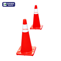Cône de sécurité routière en PVC flexible de 700mm Baoye