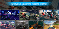 Simulador de Carreras de Motos VR Comercial, Equipo de Realidad Virtual 9D para Parques de Diversiones VR