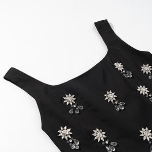 Женские 2025 Летние Новые Шикарные Модные Топы + юбка миди винтажные с открытой спиной без рукавов на молнии сзади Повседневный Женский комплект из 2 предметов - Product Image 6