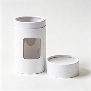 Custom Offset Print Cylinder Paper Can PET Transparent Window Anti Pressure Tube Coffee Bean <b>Packaging</b> - Product Image 5