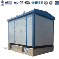 Transformateur de sous-station compact préfabriqué monté sur socle 10KV 11KV 500kVA 1000kVA 2000kVA 400V Triphasé Extérieur Personnalisable