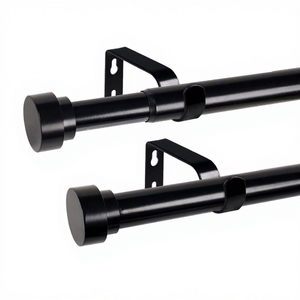 Tringles à rideaux industrielles DaiRui noires pour fenêtres, robustes, simples, modernes, décoratives, ensemble de tringles à rideaux réglables en longueur, vente en gros - Product Image 6