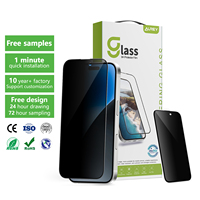 Aurey Vente Chaude Protection d'écran intégrale 2.5D pour iPhone 16 Pro, Verre de protection anti-espionnage et confidentialité