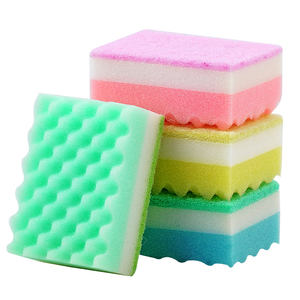 Spugna colorata per lavare i piatti in spugna spessa a tre strati pentole Scrubber spugna per la casa ad alto assorbimento - Product Image 1