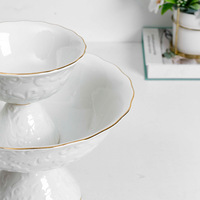 Service de table en porcelaine blanche incrustée d'or, style moderne, anti-fuite, écologique, pour la maison et la restauration
