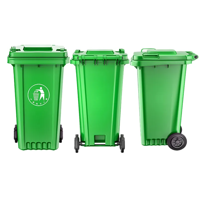 50L to 240L plastik çöp tenekesi açık çok renkli geri dönüşüm gıda çöp tenekesi kapaklı