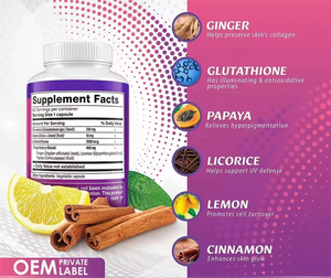 Oem Private Label Geavanceerde Gezonde Huidverzorgingscapsules Met Collageenlicht En Zelfs Huidskleur Voedingssupplement - Product Image 2