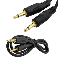 Cable de plomo de parche Eurorack chapado en oro 3,5mm 1/8 "Mono LED CV Cables de parche para sintetizadores modulares Eurorack