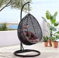 Chaises suspendues avec support métallique résistant aux UV, balançoires de patio, hamacs, cadre pour l'extérieur et l'intérieur
