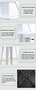 Tabourets de <span class=keywords><strong>bar</strong></span> modernes en métal pour usage commercial - Chaises de cuisine, de salon et d'extérieur à hauteur réglable en promotion - Product Image 3