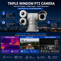 Cámara PTZ de Doble Espectro con Imagen Térmica Láser, de Largo Alcance, HD, Infrarroja, para Seguridad en Exteriores