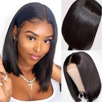 Gran oferta de pelucas Bob, pelucas frontales de encaje de cabello humano brasileño, pelucas frontales de encaje rizado de densidad HD 613 transparentes 180% con cabello de bebé