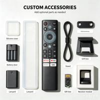 Télécommande TV à code fixe anti-choc KEYUAN TY-23D avec commande vocale, portée de 20 m, pile AAA