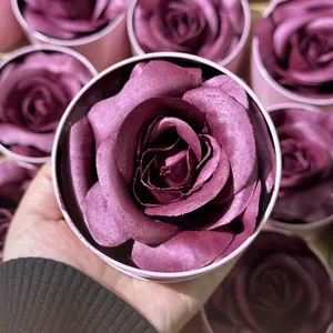 Custom Flower 3d Rose Petal Blush Highlighter Make Up Makeup Blush On Private Label Purple Pink Vegan Powder Blush Blusher