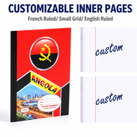 Carnet d'exercices pour étudiants du Ghana en gros, agrafé, pages intérieures par thème, couverture en carton, fournisseur de cahiers pour usage scolaire