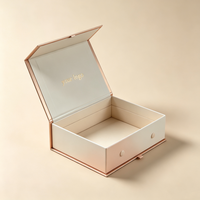 Boîtes rigides en carton pliables de luxe avec finition UV sélective magnétique pour emballage personnalisé de cosmétiques, cils, fond de teint et soins de la peau