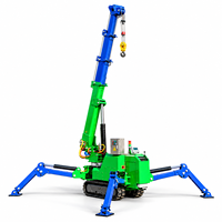 Grue araignée de construction avec système hydraulique, grue araignée de construction pour le levage de matériaux