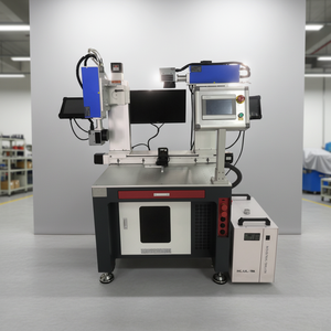 Machine de marquage laser double automatique pour codes QR intérieurs/extérieurs, codage laser double, prend en charge les formats graphiques PLT SVG BMP DWG CDR TIF - Product Image 1