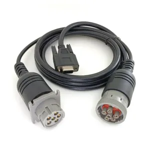 Original Oem Truck Female Male J1939 Type 2 Y Cable Deutsch 6pin 9Pin Connector To Db9 Db15 Car Truck Diagnostic Cable