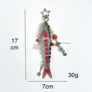 Porte-clés Poisson Réaliste Étoile Mignonne, Breloque Esthétique pour Téléphone Portable, Sac à Main, Accessoires de Pêche, Cadeau Fête des Pères - Product Image 6