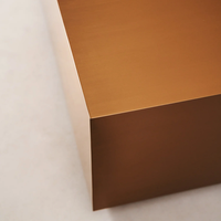 Table basse carrée moderne de luxe en acier inoxydable sur mesure pour salon