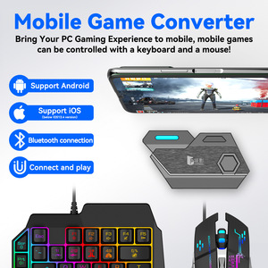 Convertitore Combo Tastiera <span class=keywords><strong>e</strong></span> <span class=keywords><strong>Mouse</strong></span> da Gioco a Una Mano, 35 Tasti, USB Cablato, Tastierino Meccanico RGB LED Retroilluminato, <span class=keywords><strong>Mouse</strong></span> Inclusi - Disponibile - Product Image 3