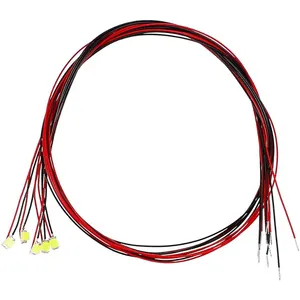 0201 0402 0603 0805 1206 LED with Lead Cable for Model Train RGB DC 3V 5V 9V 12V Full Color Warm White 22 24 26awg Toy Model 75