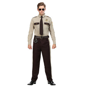 Nouveaux Costumes d'Halloween pour adultes Costume de shérif pour hommes Pourim Halloween Police Man Cosplay Costumes - Product Image 1