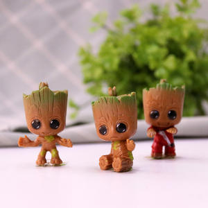 PVC dibujos animados <span class=keywords><strong>Groot</strong></span> 4 unids/set dibujos animados paisaje árbol hombre decoración monstruo Anime figura - Product Image 4